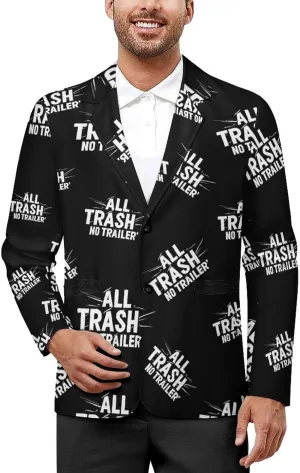 All Trash No Trailer Casual Suits Jackets for Men Two Buttons Business Coat Wedding Dinner Party