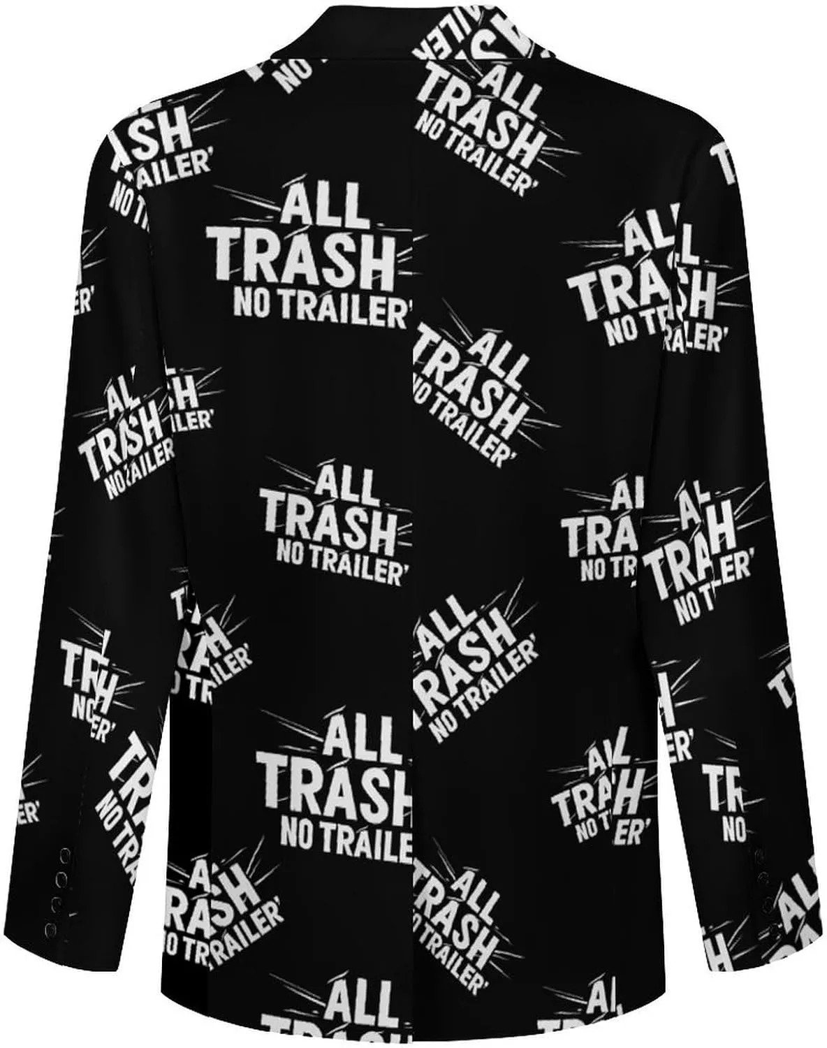 All Trash No Trailer Casual Suits Jackets for Men Two Buttons Business Coat Wedding Dinner Party