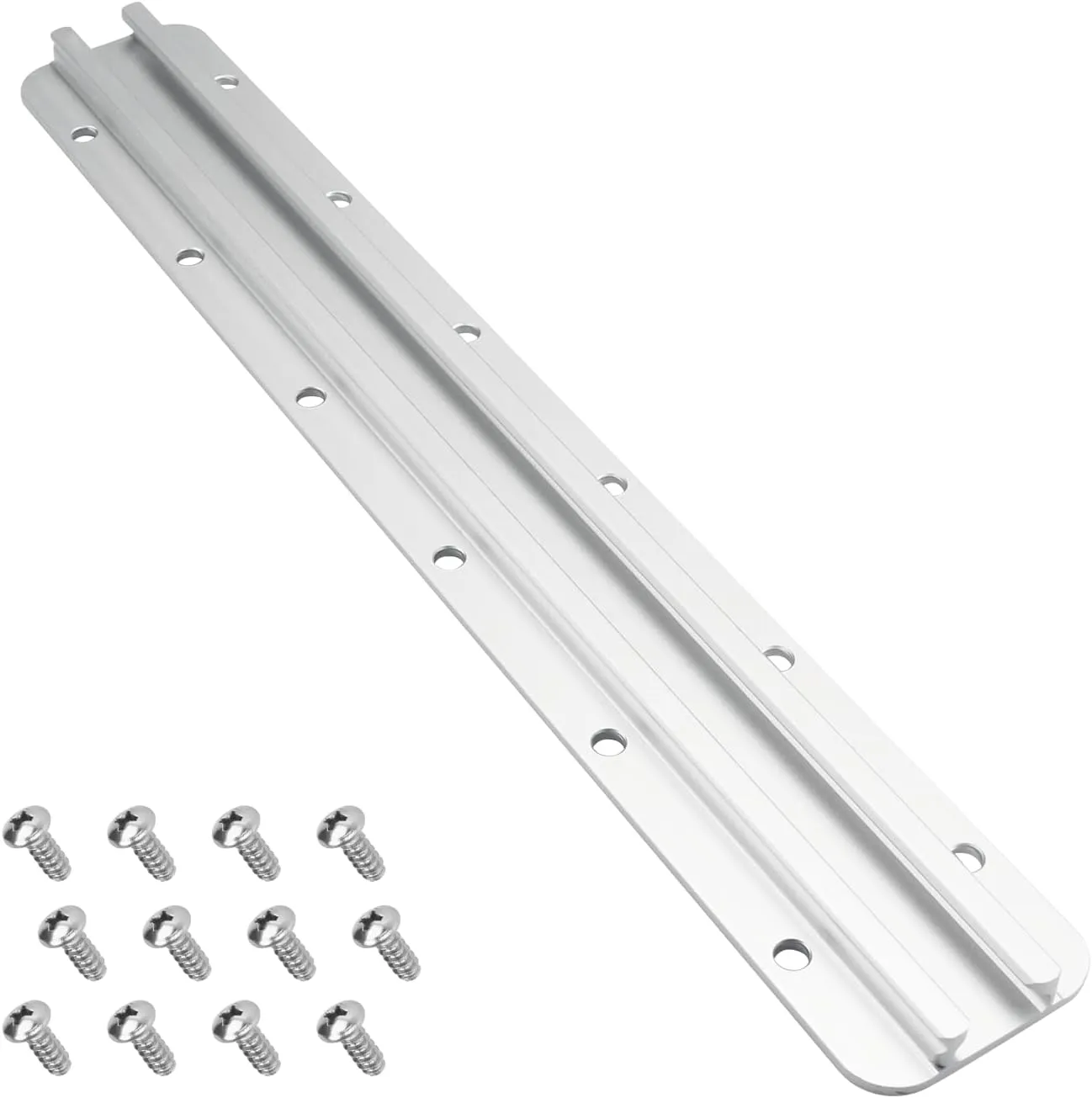 Aluminum Kayak Track, Kayak Rail for Fishing Rod Holder, Kayak Rail Track for Paddle Holders, Kayak Gear Track Accessories for Cup Holder, Kayak Accessories Mount Track