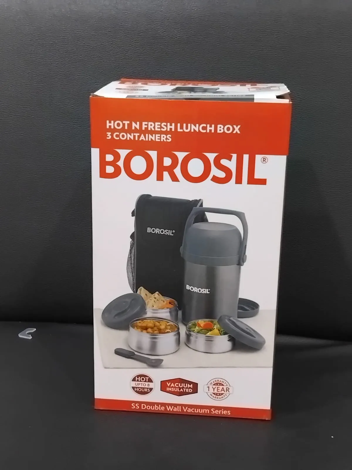 AM2979 Borosil Hot N Fresh Stainless Vaccum Insulted Lunch Box