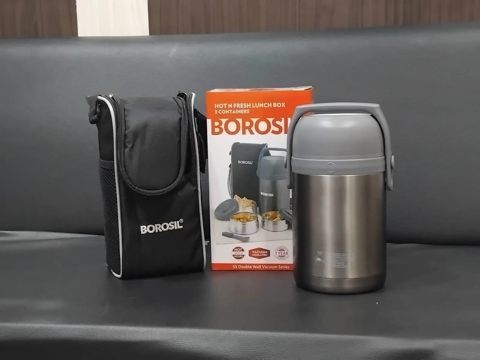AM2979 Borosil Hot N Fresh Stainless Vaccum Insulted Lunch Box