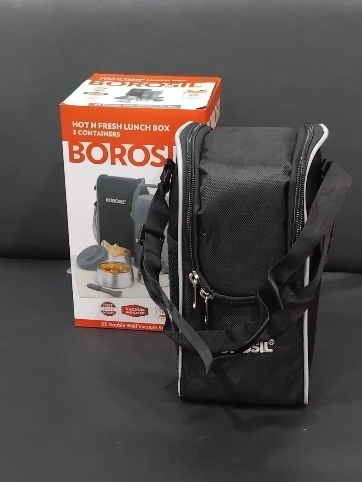AM2979 Borosil Hot N Fresh Stainless Vaccum Insulted Lunch Box