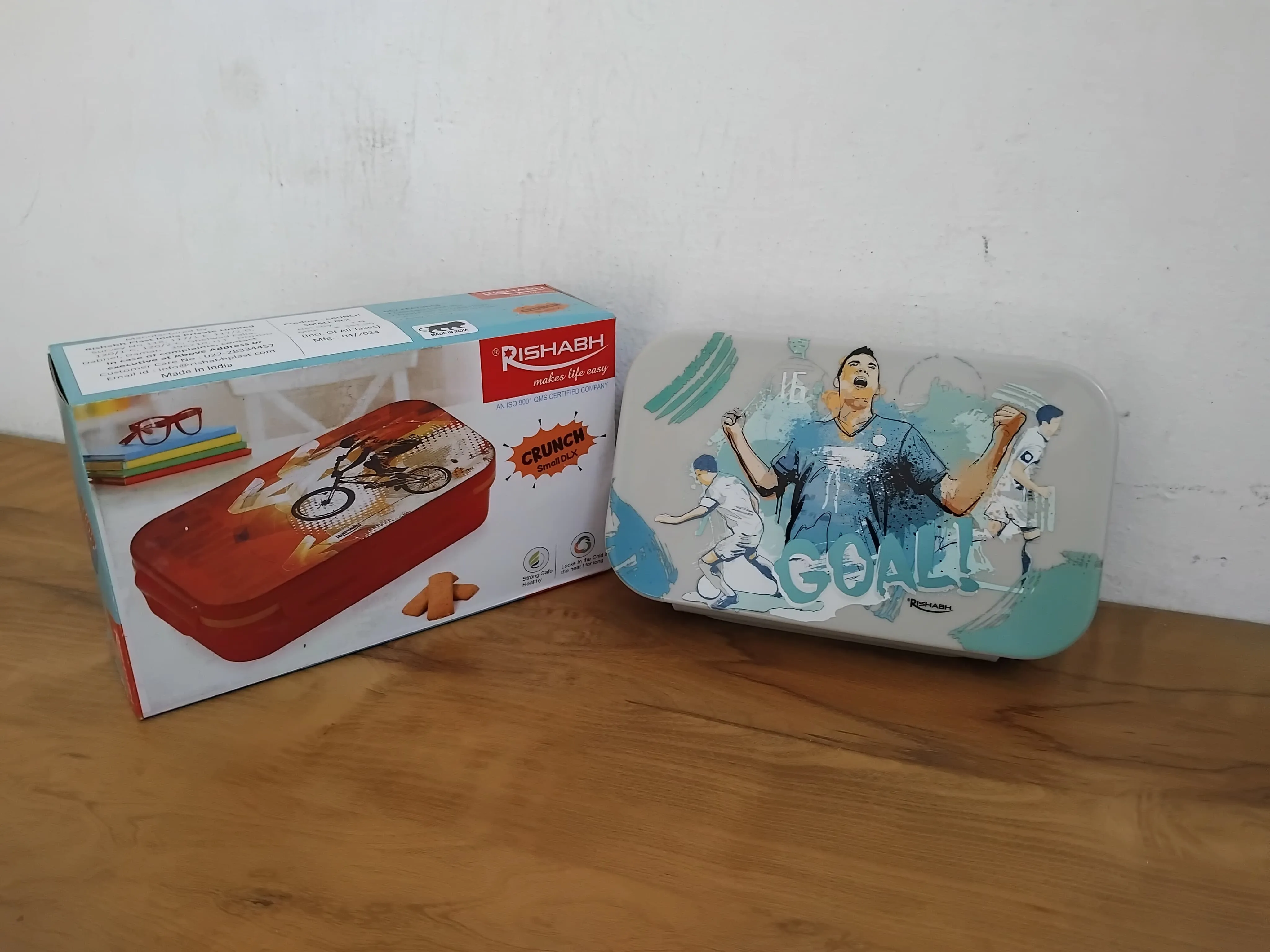AM3316 Rishabh Crunch Small Deluxe Lunch Box Color & Design Availablity As Per Stock 2 Container & 2 Spoon Insulated Plastic Lunch Box