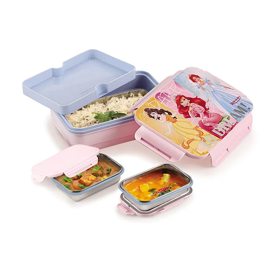 AM3647 Rishabh Milano Steel Lunch Box With Spoon 2 containers