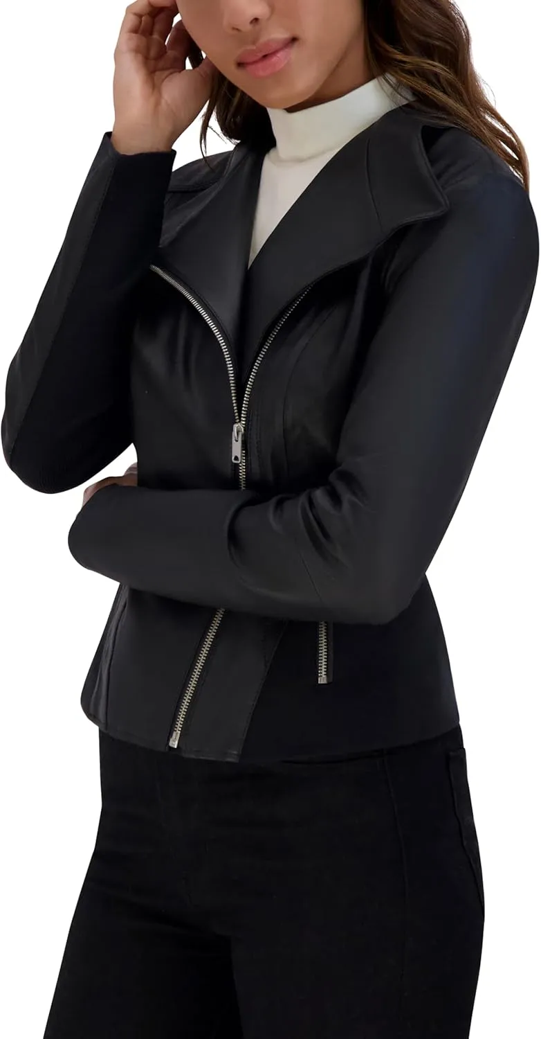 Andrew Marc Women's Asymmetrical Felix Leather Moto Jacket