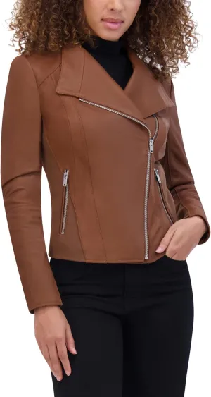 Andrew Marc Women's Asymmetrical Felix Leather Moto Jacket