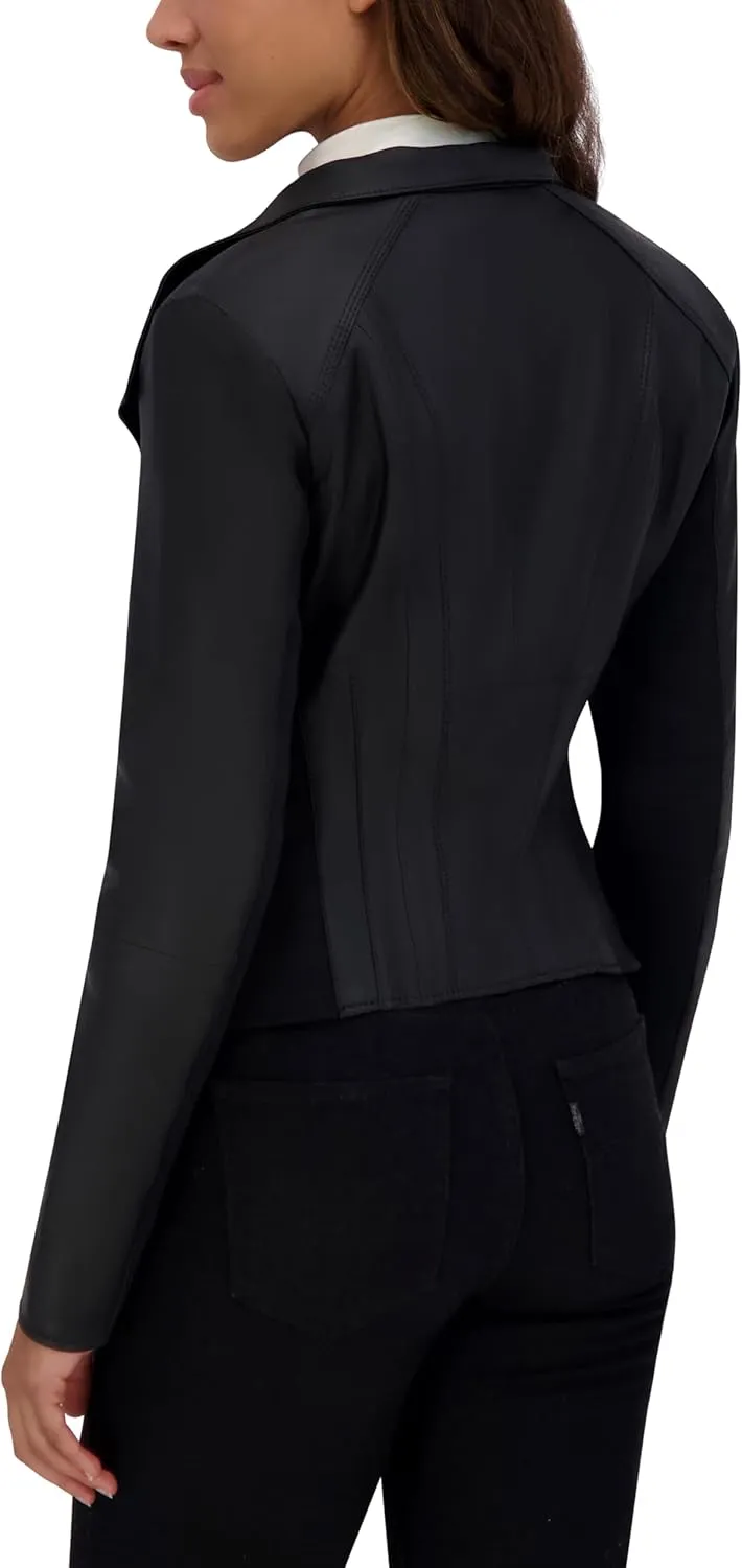 Andrew Marc Women's Asymmetrical Felix Leather Moto Jacket