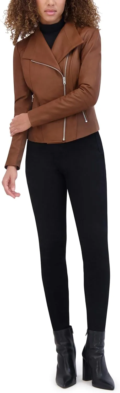 Andrew Marc Women's Asymmetrical Felix Leather Moto Jacket