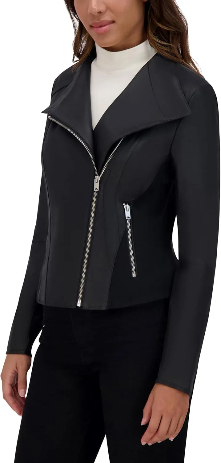 Andrew Marc Women's Asymmetrical Felix Leather Moto Jacket