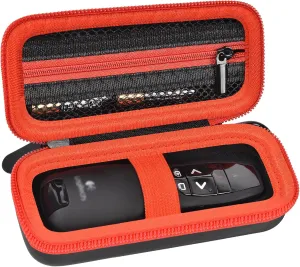 Ankhoh Case Compatible with Logitech Wireless Presenter R400 Wireless Presentation Remote Clicker, Pointer Storage Organizer Bag with Zippered Mesh Pocket for Office Presenter Presentations (Box Only)