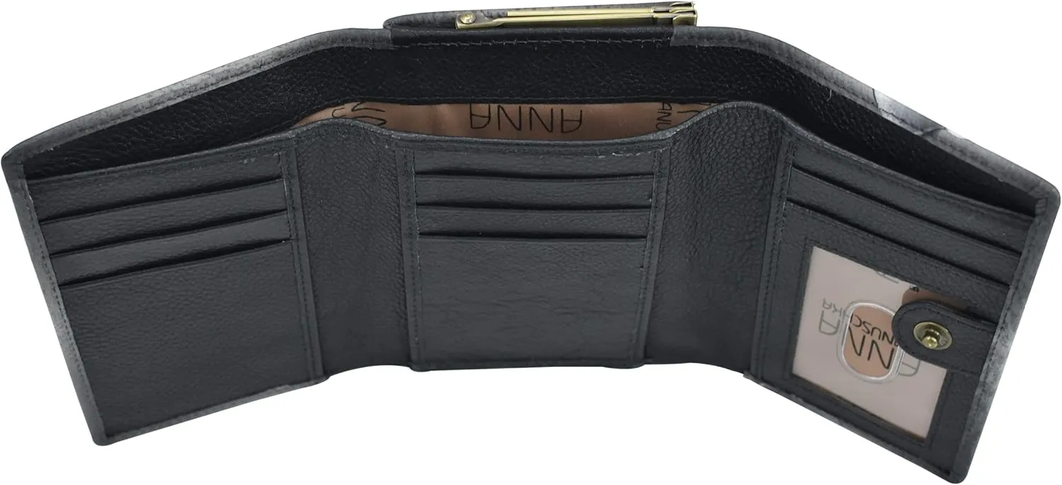 Anna by Anuschka Hand Painted Women’s Leather Ladies Three Fold Wallet