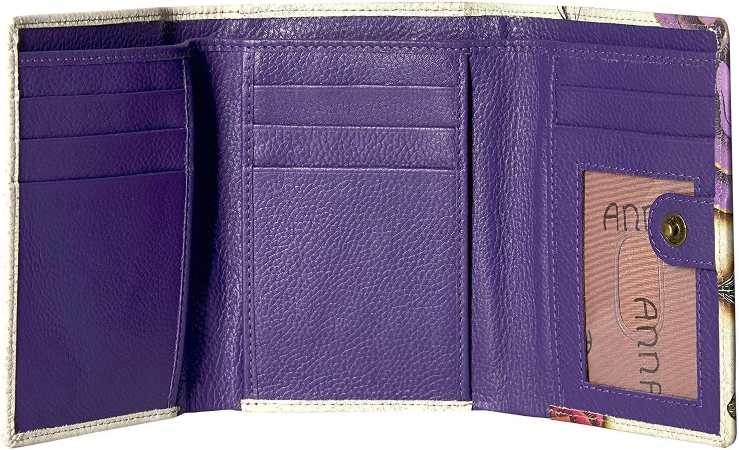 Anna by Anuschka Hand Painted Women’s Leather Ladies Three Fold Wallet
