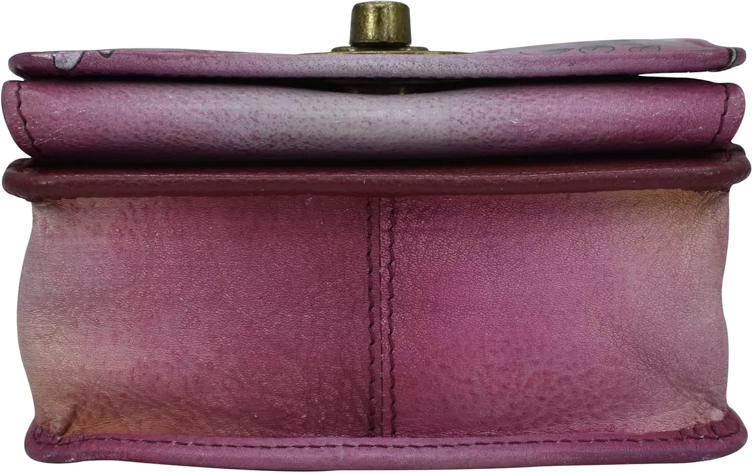 Anna by Anuschka Women's Hand-painted Leather Flap Convertible Crossbody Belt Bag