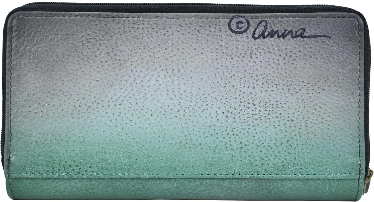 Anna by Anuschka Women's Hand Painted Leather Two Fold Wallet-Cuddly Koala