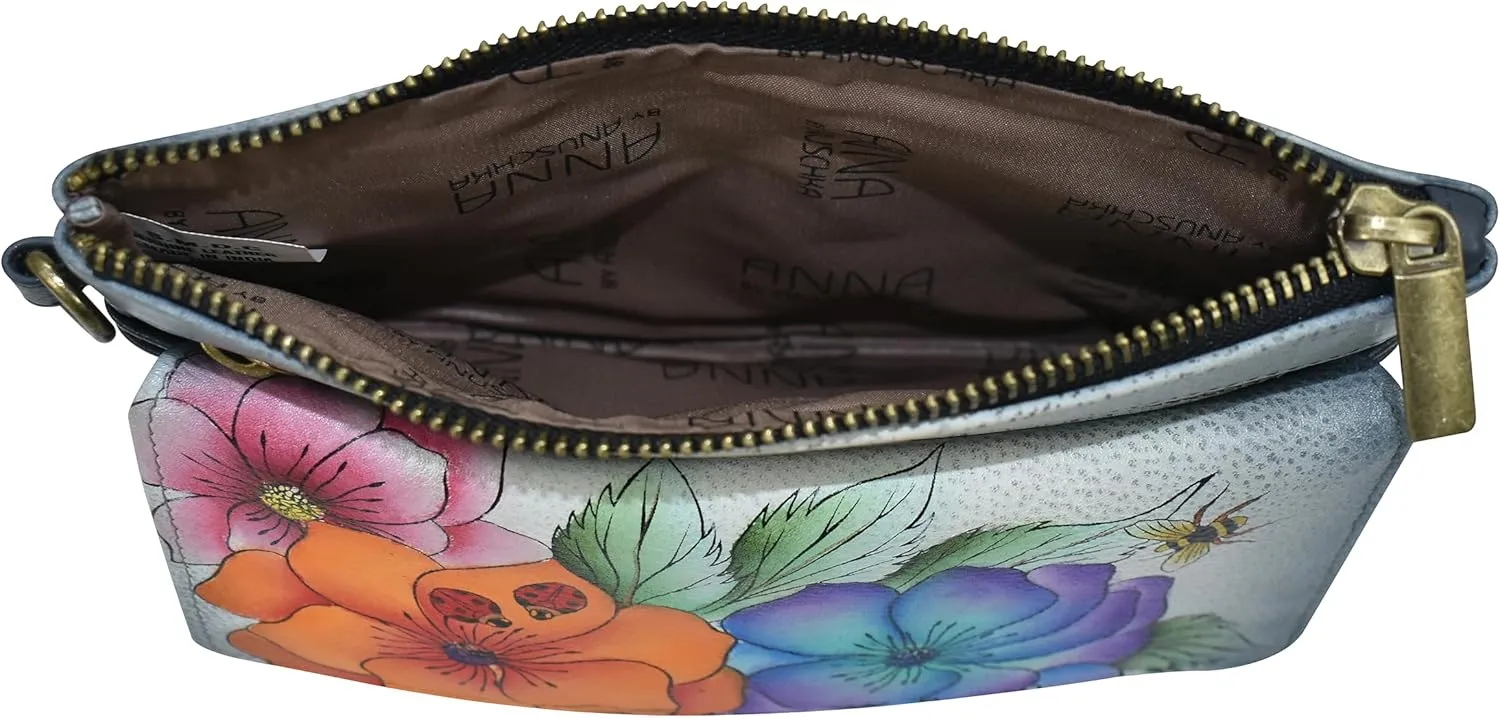 Anna by Anuschka Women's Hand-Painted Leather Wristlet Organizer Wallet