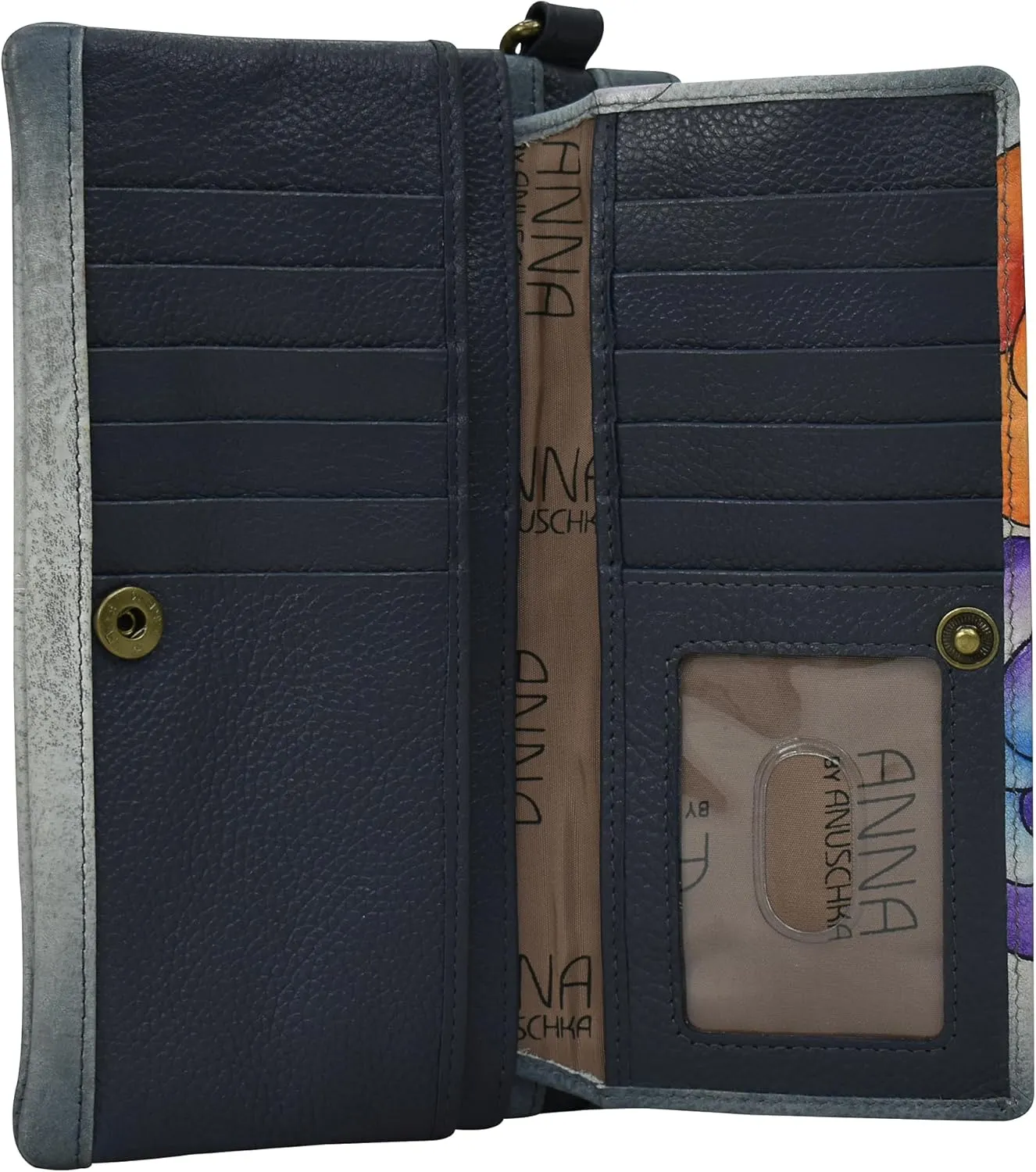 Anna by Anuschka Women's Hand-Painted Leather Wristlet Organizer Wallet