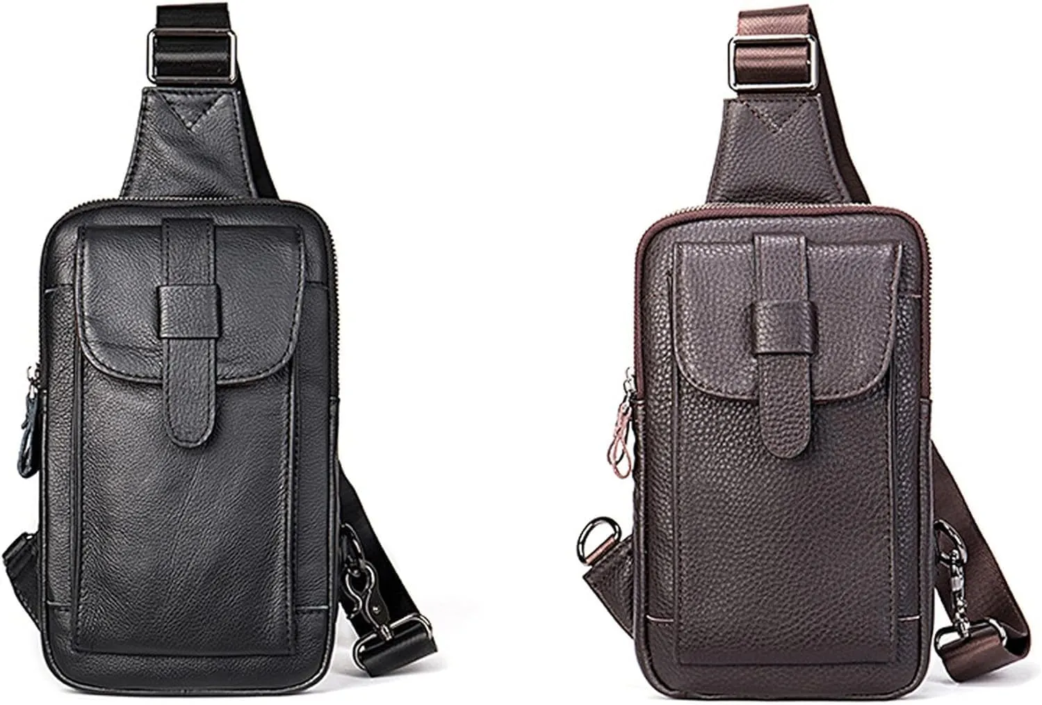 Anti Theft Sling Chest Bag Leather Chest Shoulder Backpack Travel Daypack For Outdoor Sports Crossbody Backpack