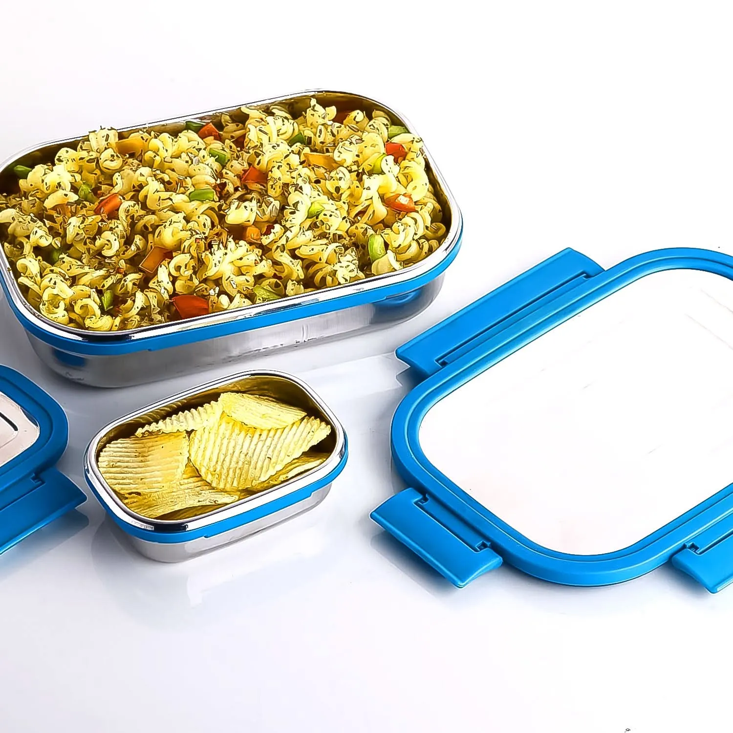 Apex Jerry Lunch Box Premium Stainless Steel Food Container (2 Pc  700 200 Ml Approx)