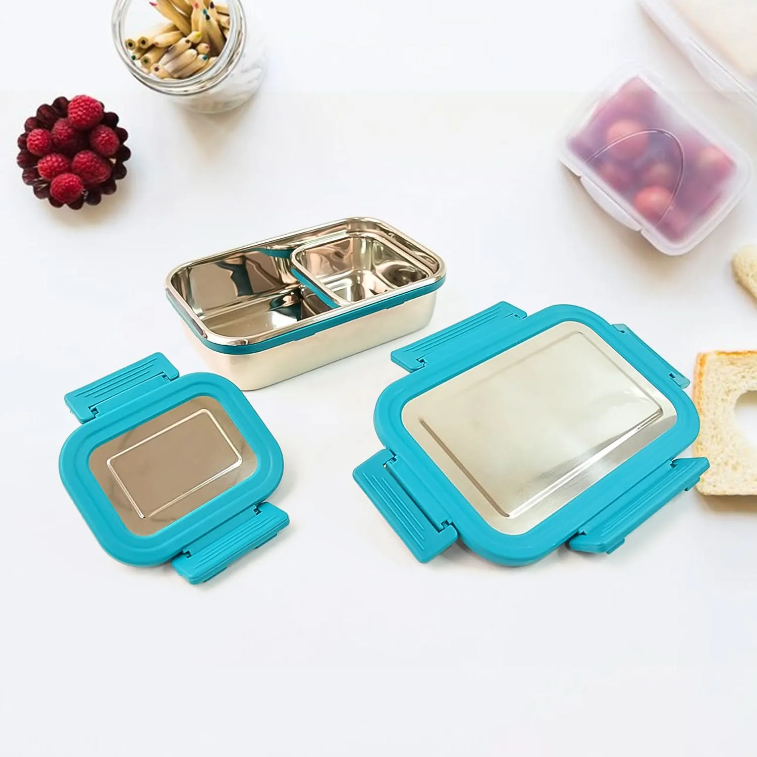 Apex Jerry Lunch Box Premium Stainless Steel Food Container (2 Pc  700 200 Ml Approx)