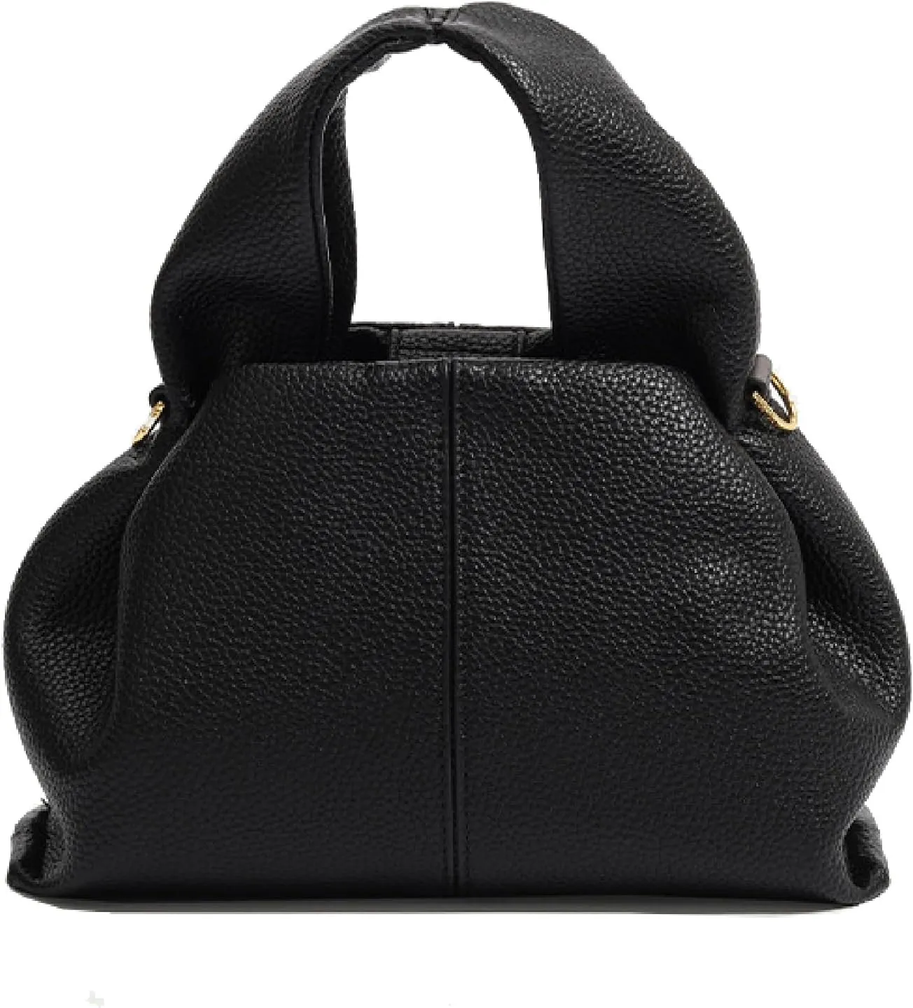 APLUSH Retro Crossbody Bag Cloud Pouch Bag with Removable Strap,Dumpling Clutch Purse Handbag Leather Tote Shoulder Bag,Black