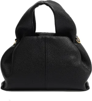 APLUSH Retro Crossbody Bag Cloud Pouch Bag with Removable Strap,Dumpling Clutch Purse Handbag Leather Tote Shoulder Bag,Black