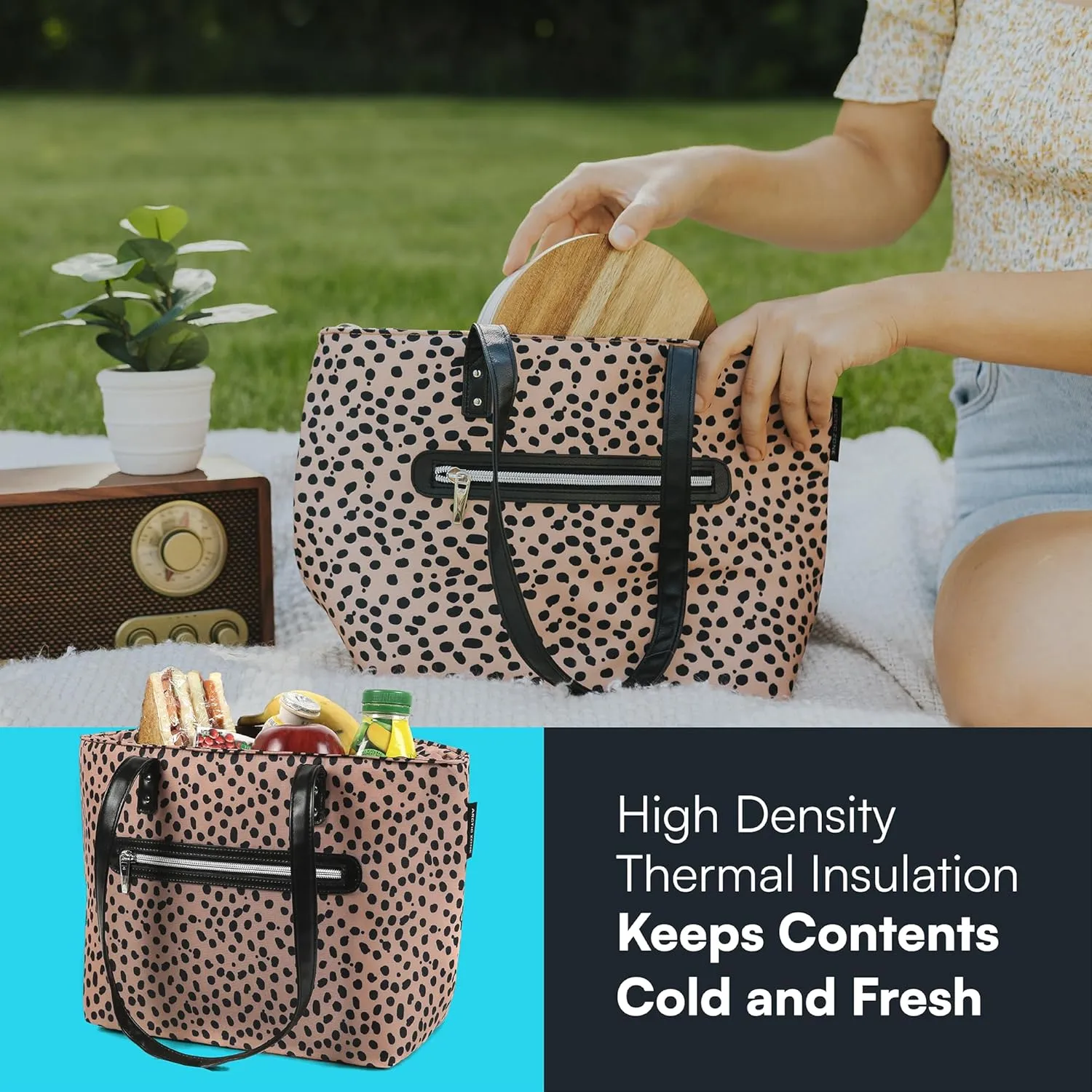 Arctic Zone Insulated Lunch Tote Bag for Women - Lunch Box Cooler Tote Bag