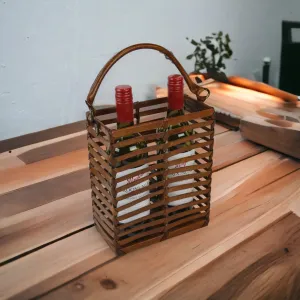 Artisanal Double Bottle Leather Wine Carrier (2 Colors to Choose)