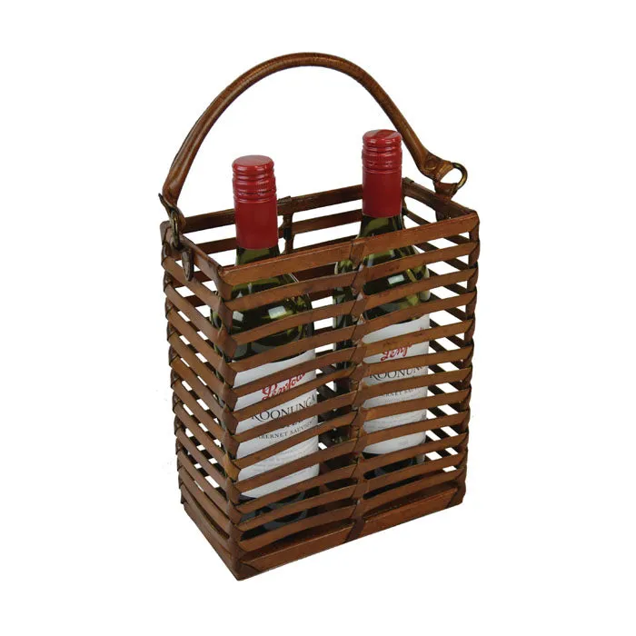 Artisanal Double Bottle Leather Wine Carrier (2 Colors to Choose)
