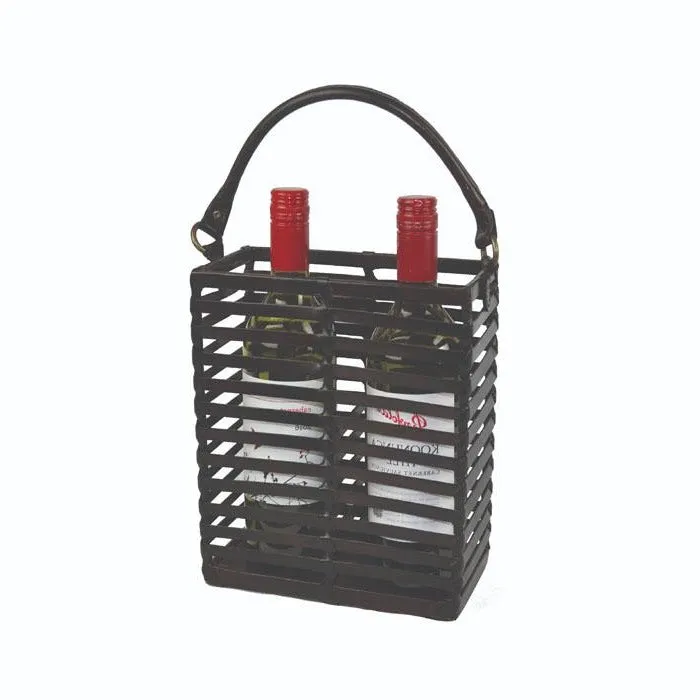 Artisanal Double Bottle Leather Wine Carrier (2 Colors to Choose)