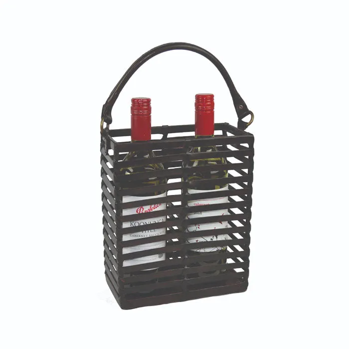 Artisanal Double Bottle Leather Wine Carrier (2 Colors to Choose)
