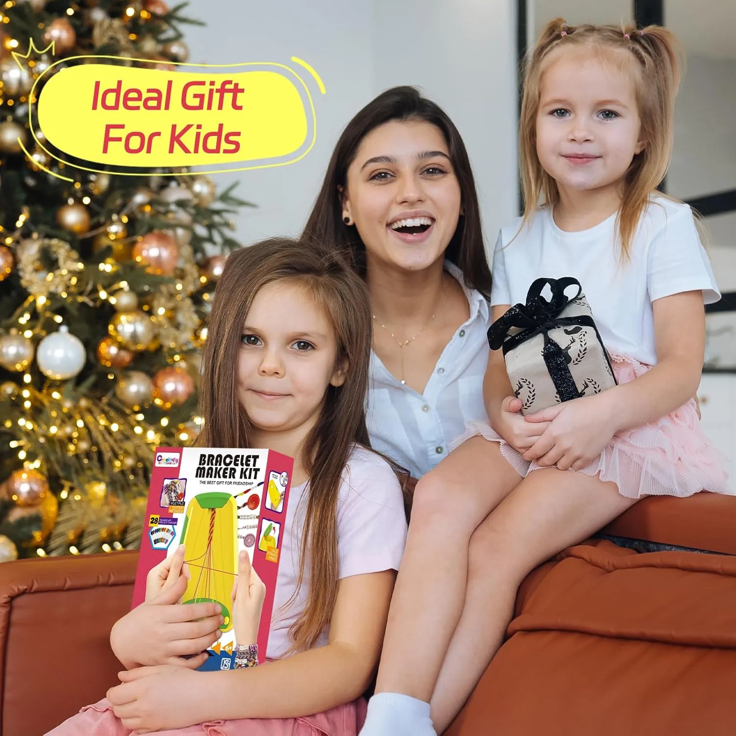 Arts and Crafts for Kids Ages 8-12,Friendship Bracelet Making Kit for Girl,Kids Jewelry Making Kit with 28 Pre-Cut Threads,Christmas Birthday Gifts for Ages 6 7 8 9 10 11 12 Year Old Green Rose