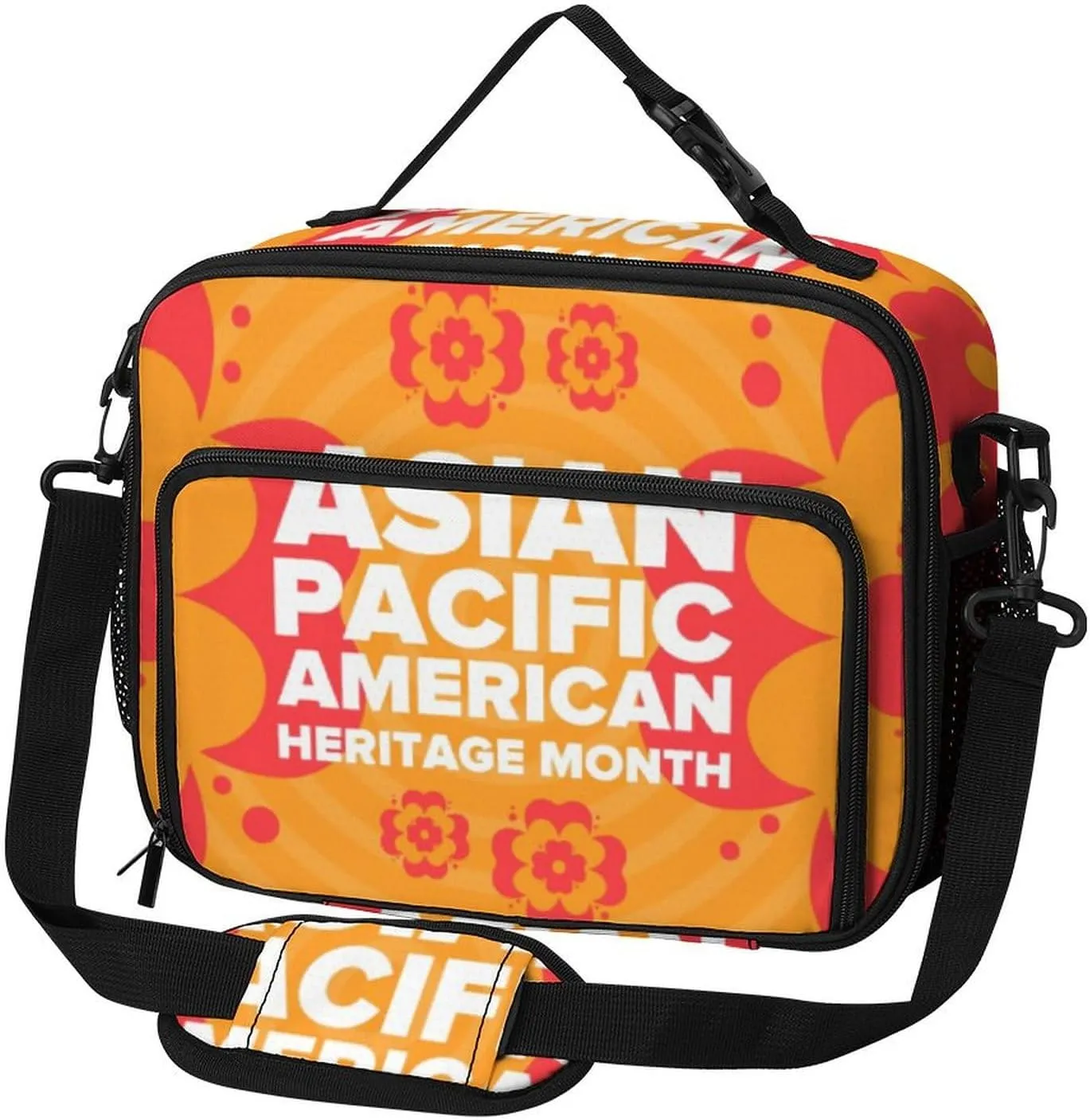 Asian American And Pacific Islander Heritage Month Lunch Bag Insulated Lunch Tote Shoulder Bag for Men Women Work Travel Picnic