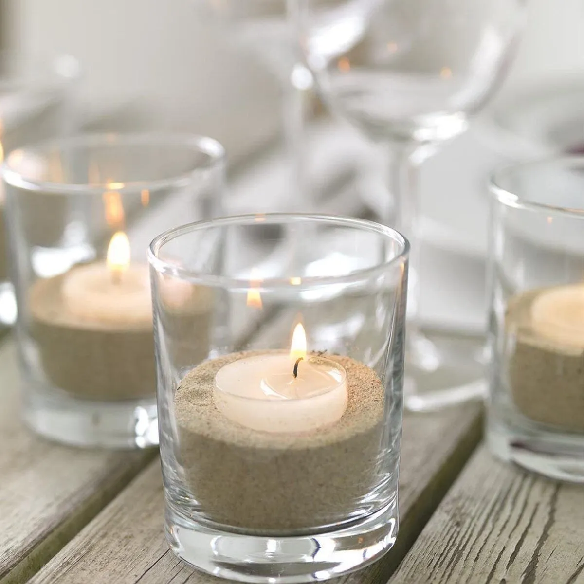 Aspen Creative 25709-4,Votive Candle Holder for Festival Decor,Wedding Parties,Holiday&Home Decor,3-1/4"Dia. x 3-1/2"H,4PK