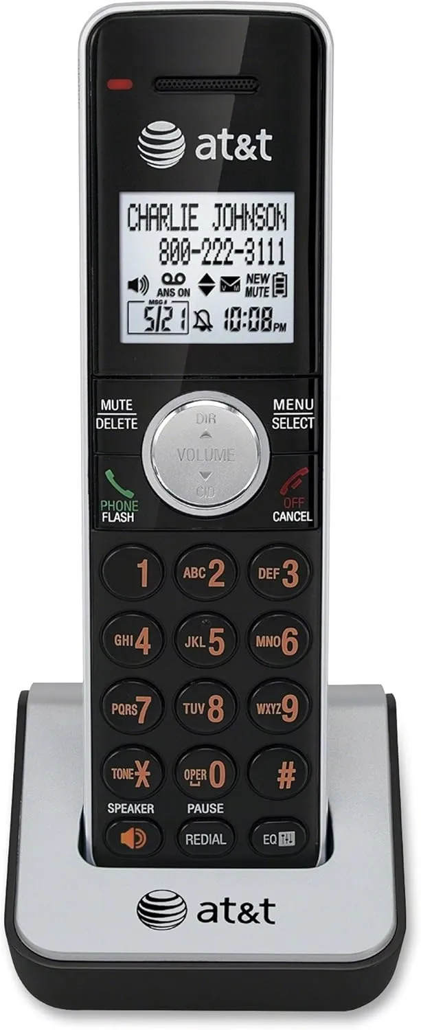 AT&T CL80101 Accessory Cordless Handset, Silver | Requires an AT&T CL81101, CL81201, CL81301, CL82101, CL82201, CL82251, CL82301, CL82401, CL82451, CL82501, or CL82601 Expandable Phone System to Operate
