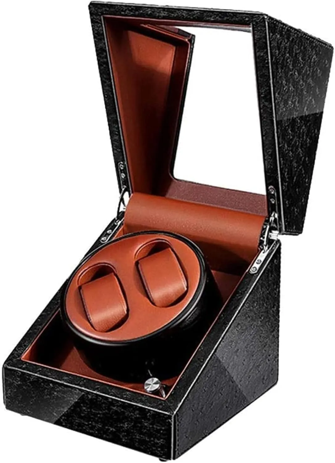 Automatic Watch Winder, Blue Led Light Quiet Motor 5 Rotation Modes Watches Box Accessories