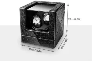 Automatic Watch Winder, Blue Led Light Quiet Motor 5 Rotation Modes Watches Box Accessories