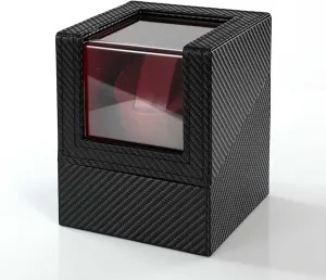 Automatic Watch Winders,Single Watch Winder Box with Quiet Motor PU Leather Rotation Storage Case Display Box