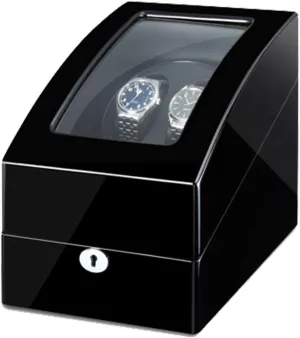 Automatic Wood Watch Winder Display Box 2 3 Storages with Blue LED Light Fit Women Men Watches 5 Rotation Modes Accessories