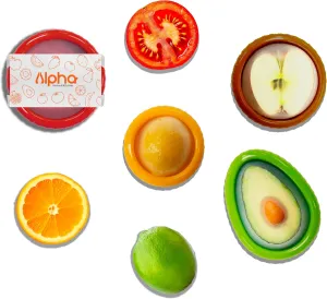 Avocado Saver & Onion Storage, Set of 4 BPA-Free Silicone Food Storage Containers, Reusable Fruit and Veggie Savers, Fresh Pods for Food, Perfect for Tomato Holder, Garlic, Lemon & More