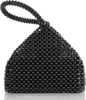 BABEYOND Pearl Clutch Purse Evening Bags for Women Elegant Triangle Purse for Wedding Bride Party Prom