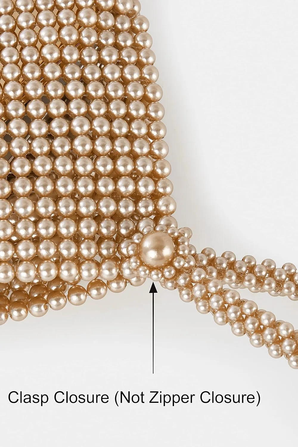 BABEYOND Pearl Clutch Purse Evening Bags for Women Elegant Triangle Purse for Wedding Bride Party Prom