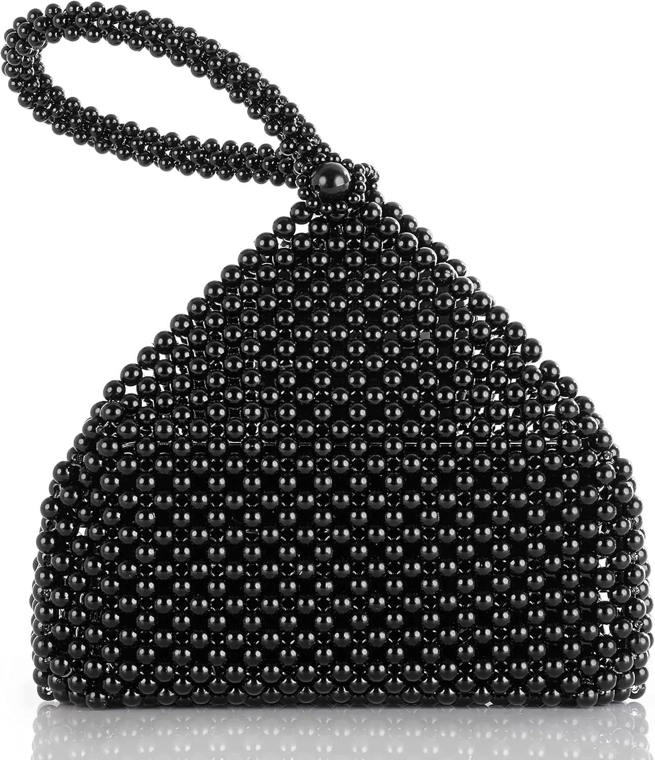 BABEYOND Pearl Clutch Purse Evening Bags for Women Elegant Triangle Purse for Wedding Bride Party Prom