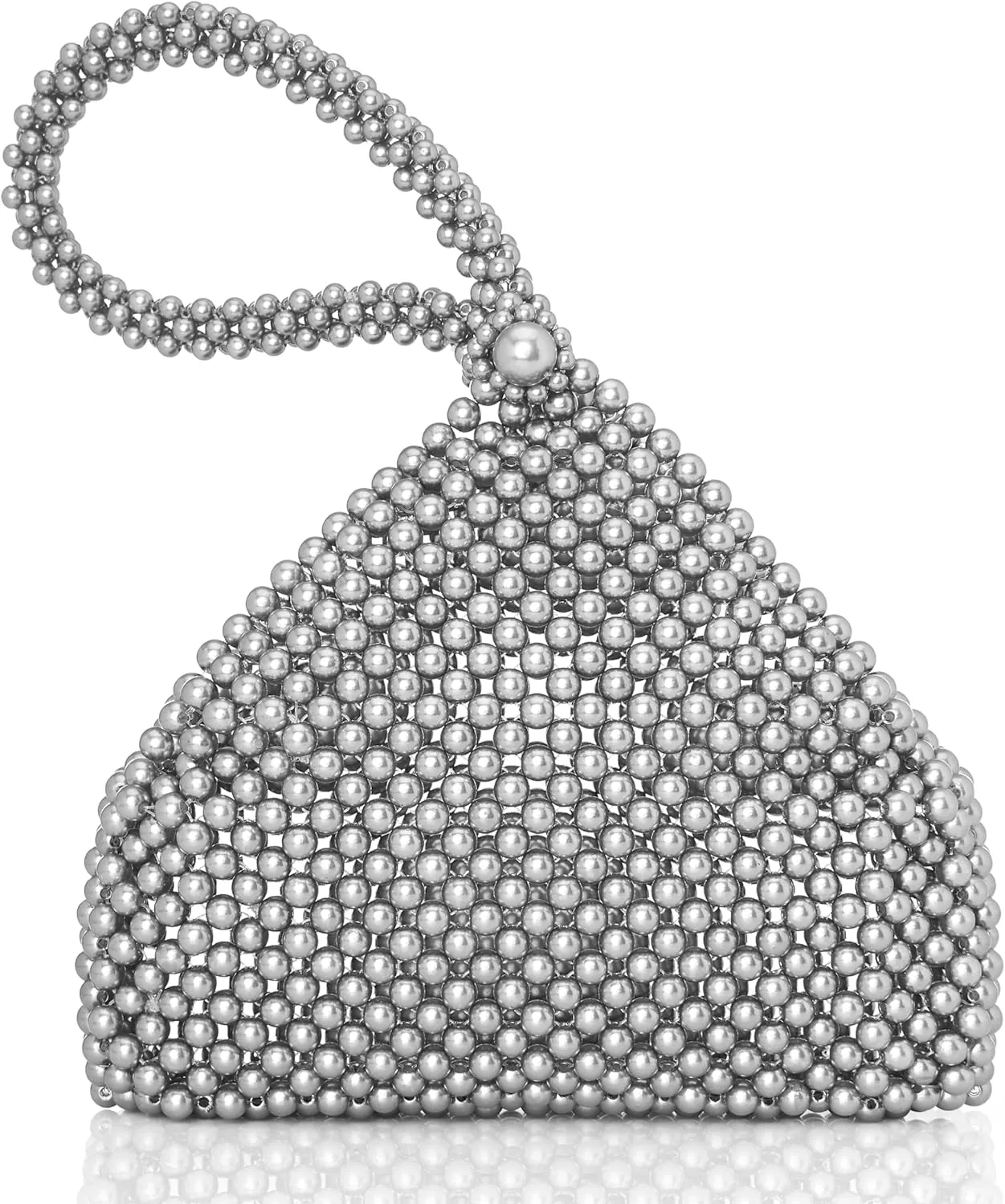 BABEYOND Pearl Clutch Purse Evening Bags for Women Elegant Triangle Purse for Wedding Bride Party Prom