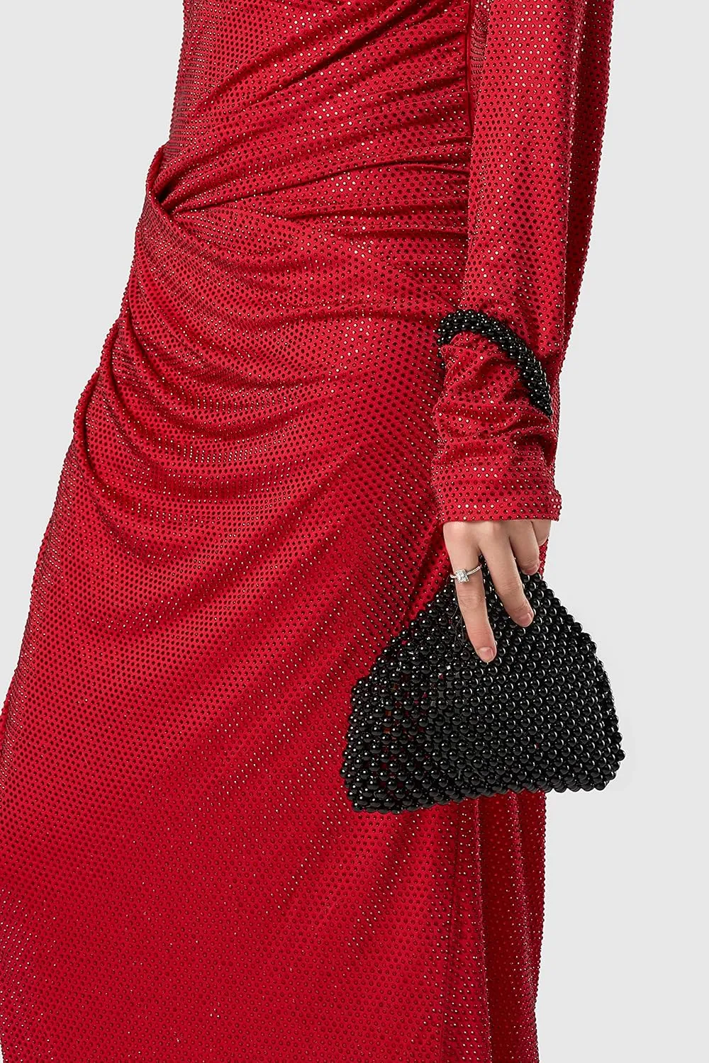 BABEYOND Pearl Clutch Purse Evening Bags for Women Elegant Triangle Purse for Wedding Bride Party Prom