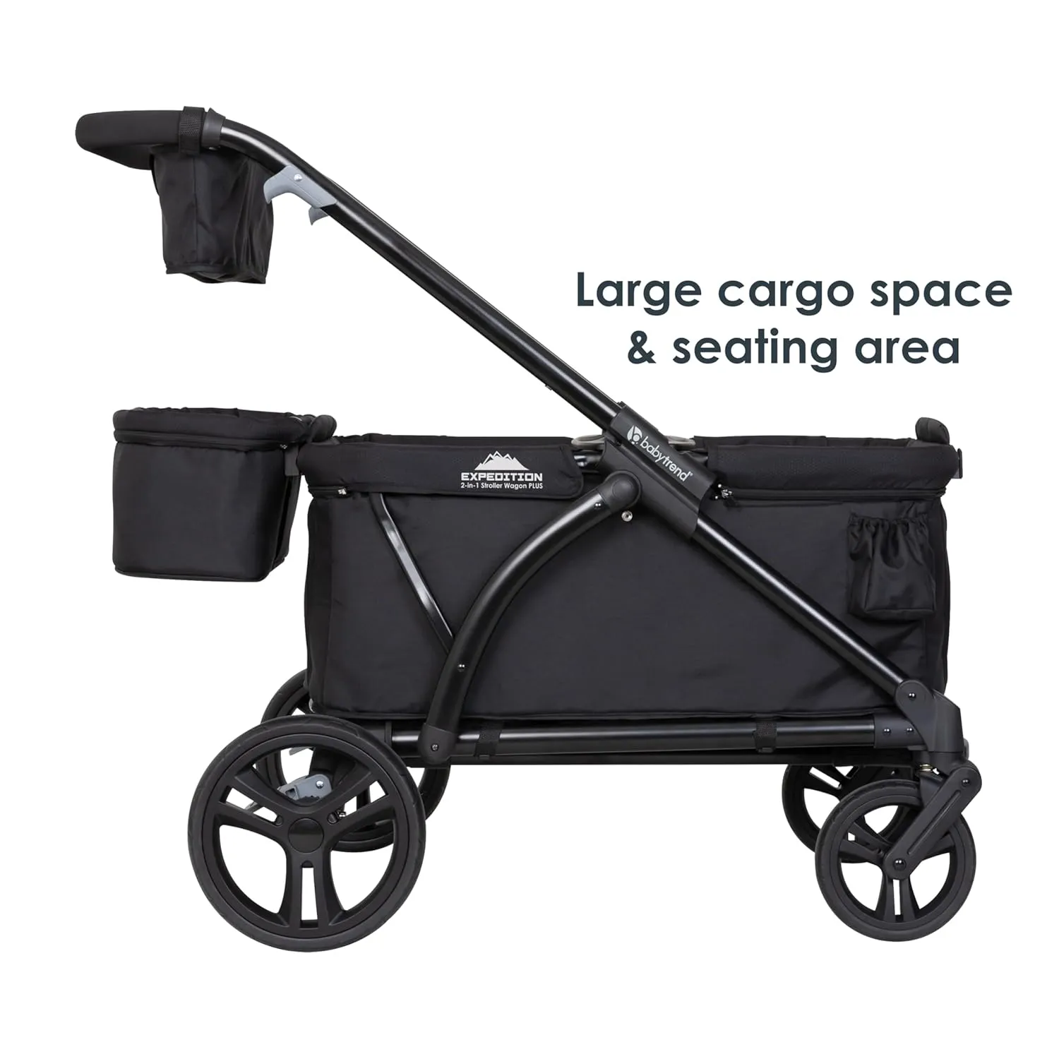 Baby Trend Expedition 2-in-1 Stroller Wagon PLUS, Ultra Black