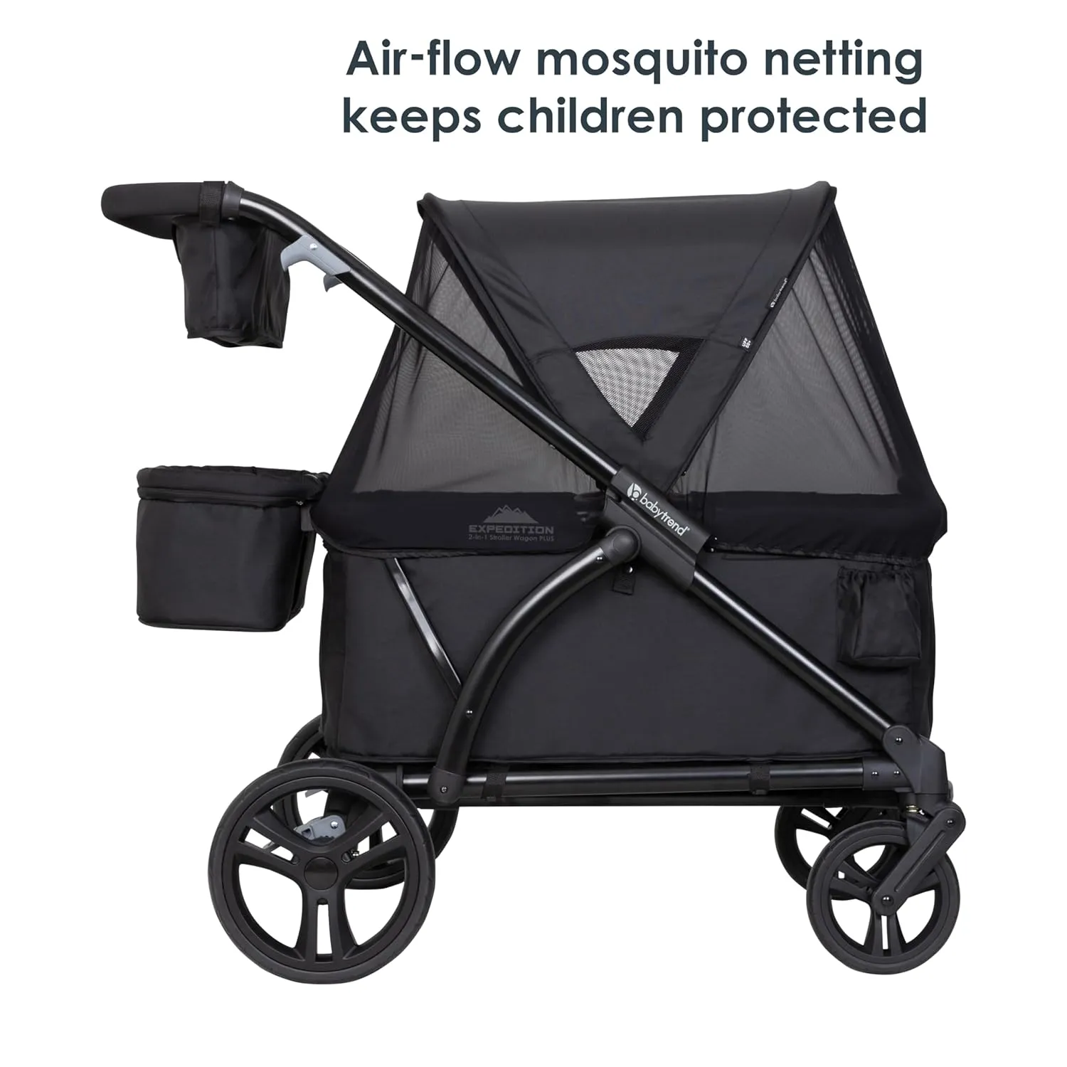 Baby Trend Expedition 2-in-1 Stroller Wagon PLUS, Ultra Black