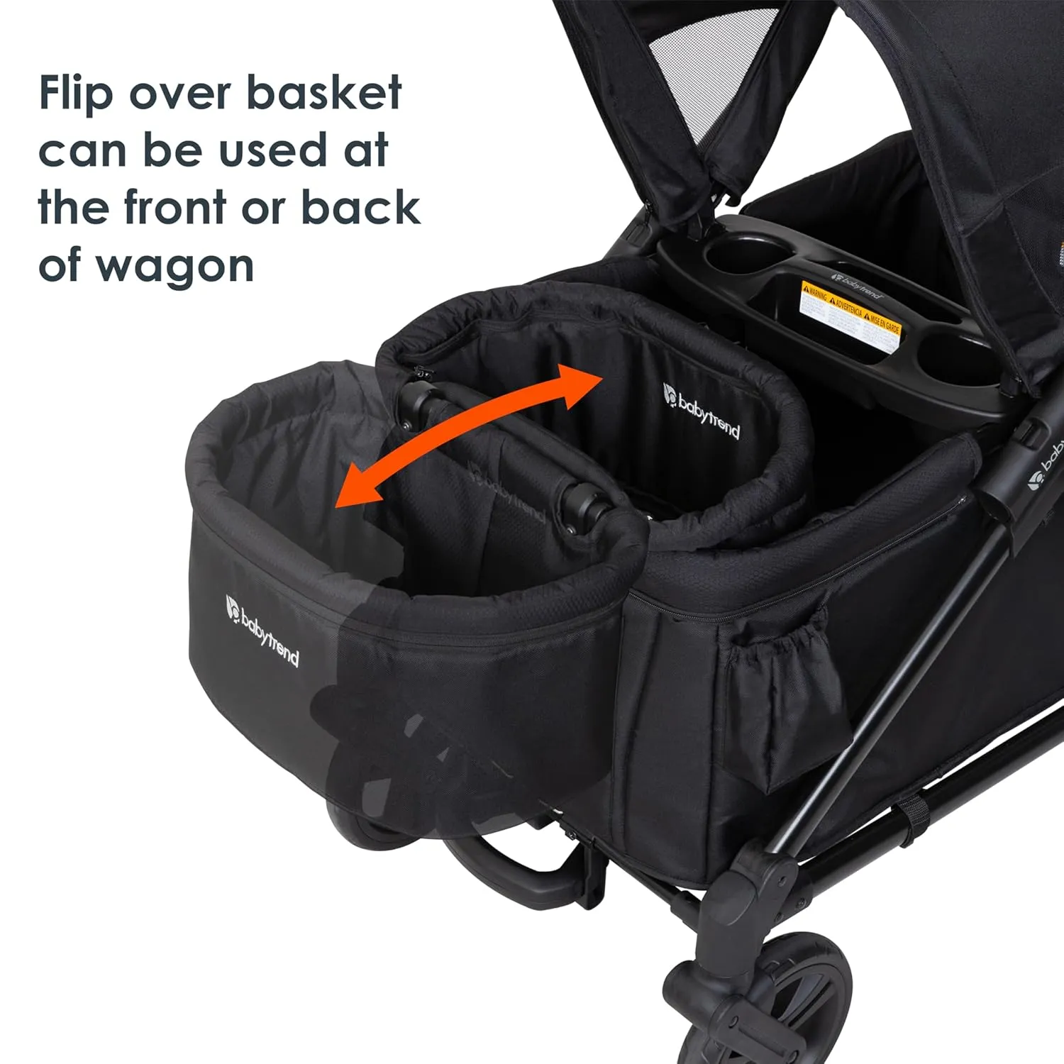 Baby Trend Expedition 2-in-1 Stroller Wagon PLUS, Ultra Black