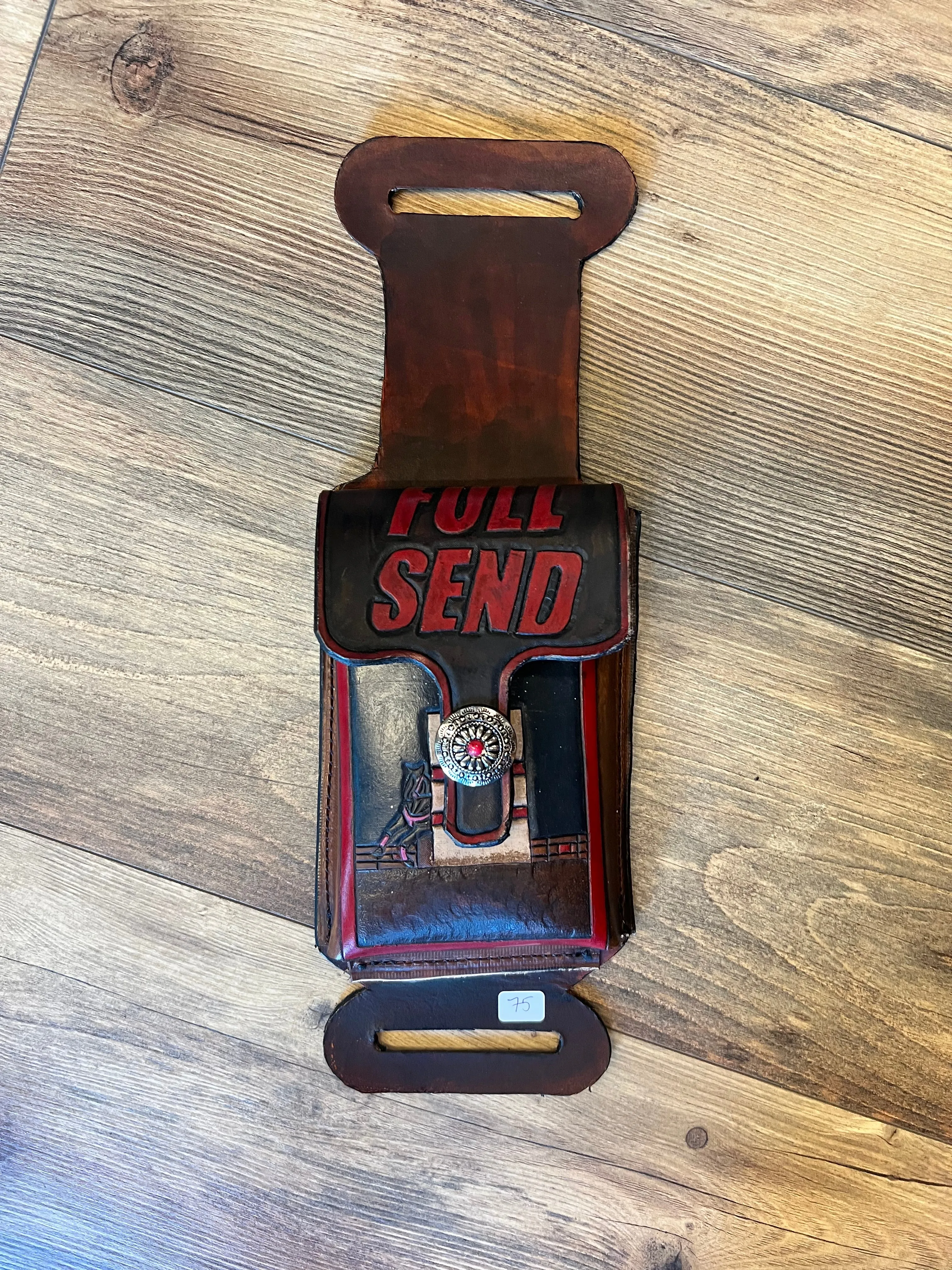 Back Cinch Leather Phone Holders
