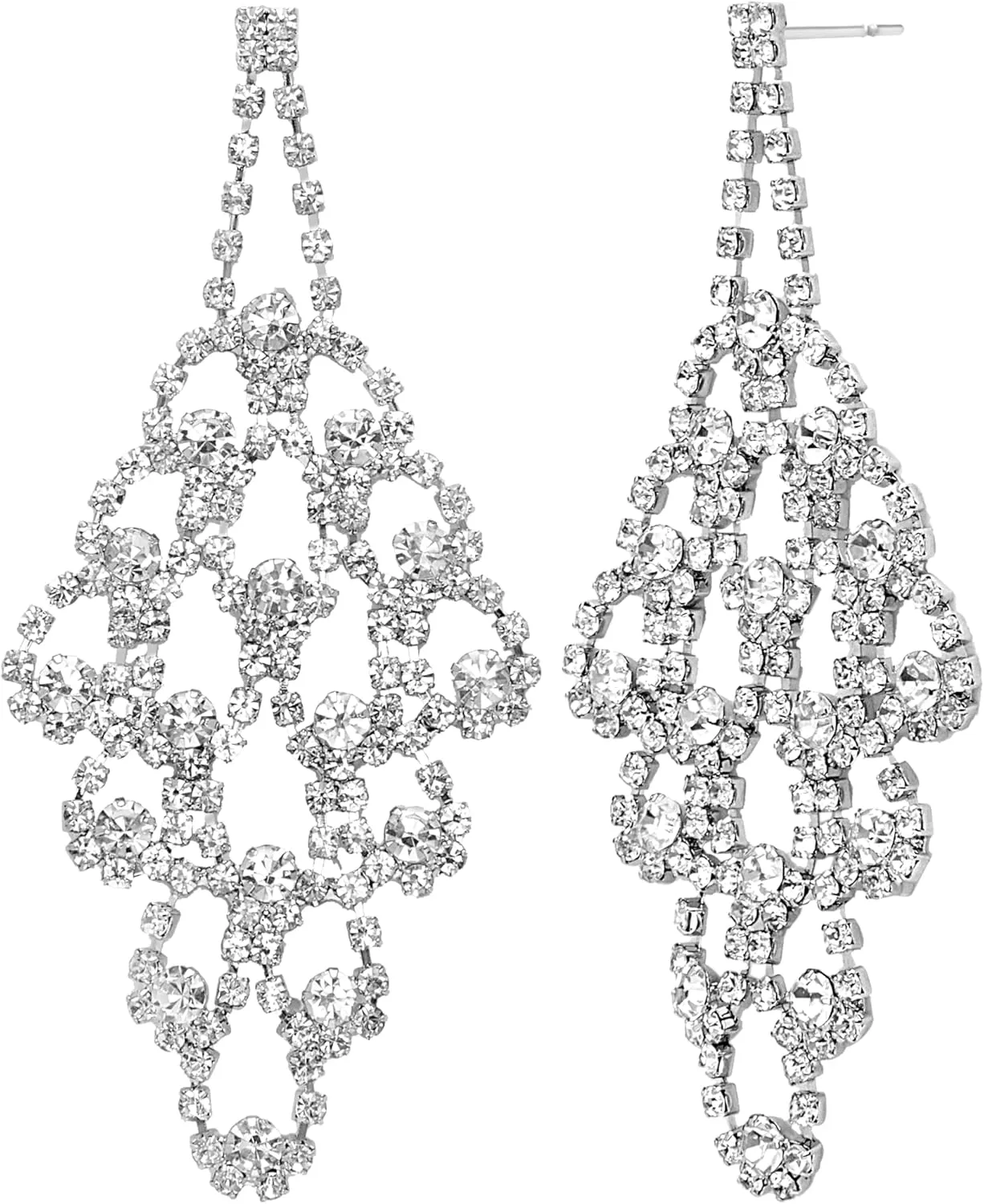 Badgley Mischka Women's Earrings - Wedding Bridal Elegant Crystal Chandelier Drop Dangle Earrings, Gift Box, Size One Size, Kite