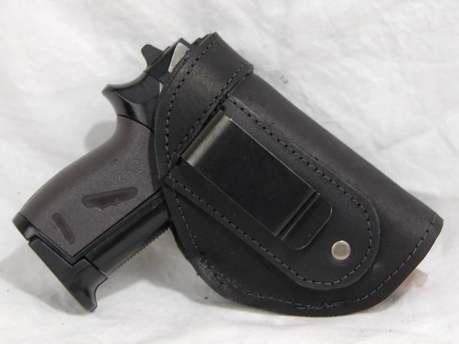 Barsony New Black Leather Inside The Waistband Holster for Mini/Pocket 22 25 380